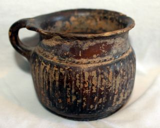 Ancient Greek Etruscan ' Malacena ' Ceramic Jug photo
