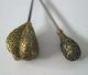 Antique Victorian Gold Hat Pin Cannetille Wirework Balloon Shape + Smaller Pin Victorian photo 3