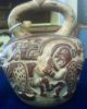 Inca Treasures Pre Columbian Moche Pottery Warrior Stirrup Vessel Artifact Coa The Americas photo 3