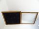 Vintage Wood Glass Black Felt Homemade Collection Hanging Narrow Display Case Display Cases photo 3