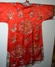 Fine Quality Antique Old Chinese Hand Made Red Silk Embroidered Textile Robe Robes & Textiles photo 5