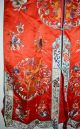 Fine Quality Antique Old Chinese Hand Made Red Silk Embroidered Textile Robe Robes & Textiles photo 6