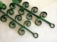 2 Vtg Iron Candlestick Candle Holders Green Retro Chic Atomic Ranch Wall Sconces Chandeliers, Fixtures, Sconces photo 2