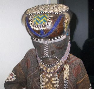 Congo Old African Mask Costume Belt Textile Kuba photo