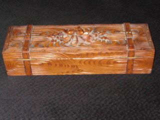 Antique Wood Carving Jewelry Box / Abstract And Carving. photo