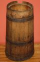 Antique Country Primitive Staved Wooden Bucket,  Old,  As Found,  Barn Find Measure Primitives photo 9
