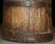 Antique Country Primitive Staved Wooden Bucket,  Old,  As Found,  Barn Find Measure Primitives photo 4