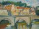 Listed Painting Impressionist Rare Italy Rome The Tiber Coa 9 