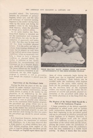 1926 Article: Child Hygiene For New Jersey Local Health Departments photo