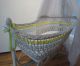 Antique Wicker Basket Baby Nursery Bed Crib Cradle Bassinette Stick & Ball Baby Cradles photo 1