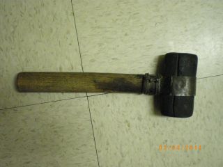 Primitive Auto Body Tool Antique Rubber Hammer Automotive Rare And Unique photo