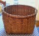 Antique Primitive Splint Gathering Basket Side Openings For Handles Primitives photo 2