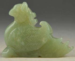 Rare Asian Collectable Handmade Old Jade Carving Vivid Phoenix Lucky Statue☆☆☆☆☆ photo