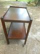 & Neat Vintage Oak Mission Style Two Teir Tea Cart Tea Trolley From England 1900-1950 photo 5
