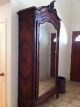 Louis Xv Carved Antique Armoire Cabinet Cupboard Euc French Mirror Local Pu Only 1800-1899 photo 2