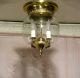 Vintage Mid Century Flush Mount Ceiling Light Fixture Glass Shade Chandeliers, Fixtures, Sconces photo 3