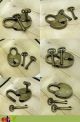 Set Antique Medium Padlock With Vintage Skeleton Keys Solid Brass Padlock Locks & Keys photo 7