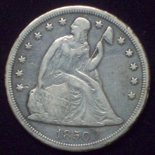 1850 O Seated Liberty Silver Dollar Vf+ Detailing Rare Key Priced To Sell - Read photo