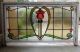 Large Antique English Leaded Stained Glass Window 5 Color 51 X 29 Architectural 1900-1940 photo 1