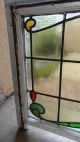 Large Antique English Leaded Stained Glass Window 5 Color 51 X 29 Architectural 1900-1940 photo 5
