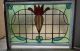 Large Antique English Leaded Stained Glass Window 6 Color 46 X 33 Architectural 1900-1940 photo 1