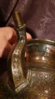 Antique 18c Islamic Copper Punjab Water Pitcher,  Jug Hand Engraved Islamic Middle East photo 10