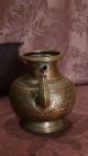 Antique 18c Islamic Copper Punjab Water Pitcher,  Jug Hand Engraved Islamic Middle East photo 2