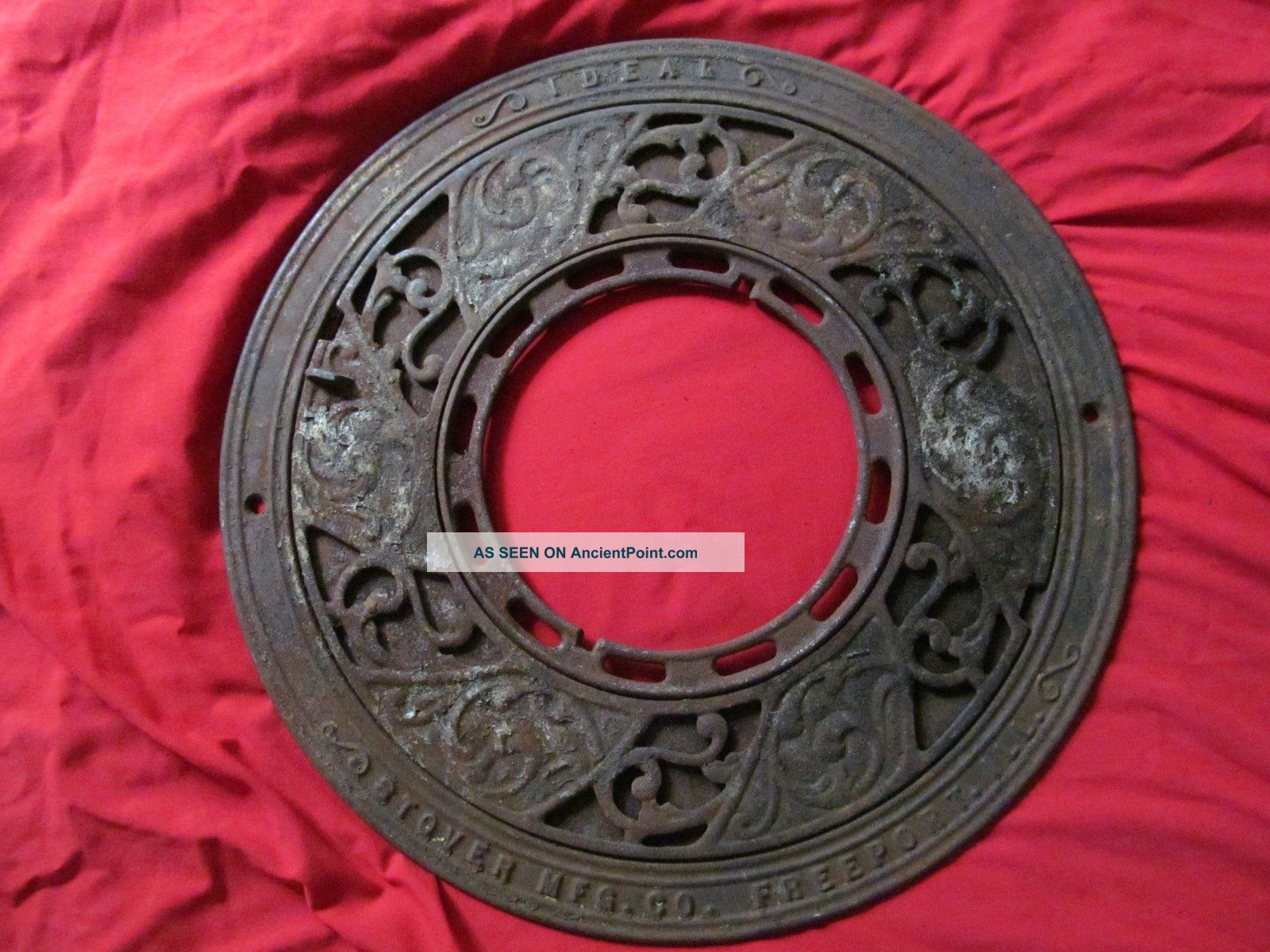 Antique Ceiling Pipe Stove Damper Vent 1781 - 13 Heating Grates & Vents photo