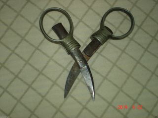Antique Folding Scissors Medical Tool Hand Made photo