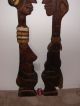 2 Vtg Witco Label Carved Native Figures Wall Wood Carving Sculpture Tiki Bar Mid-Century Modernism photo 9