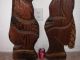 2 Vtg Witco Label Carved Native Figures Wall Wood Carving Sculpture Tiki Bar Mid-Century Modernism photo 1