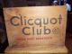 Vintage Clicquot Club Crate,  Great Wooden Dove Tailed Advertising Crate Primitives photo 1