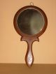 Antique Enfield Nh Shaker Hand / Shaving Mirror 2 - Sided Maple Treen Inlay Inlaid Primitives photo 1