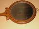 Antique Enfield Nh Shaker Hand / Shaving Mirror 2 - Sided Maple Treen Inlay Inlaid Primitives photo 6