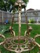 Rare Antique Solid Brass Chandelier Sanctuary Candle Holder With Angel Chandeliers, Fixtures, Sconces photo 7