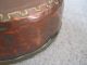 Antique Vintage Primitive Hand Hammered Copper Pot Planter Bowl W/ Brass Rim Primitives photo 3