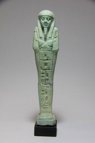 Ancient Egyptian Very Large Ushabti Shabti Hieroglyphic Late Period 664 - 332 Bc photo