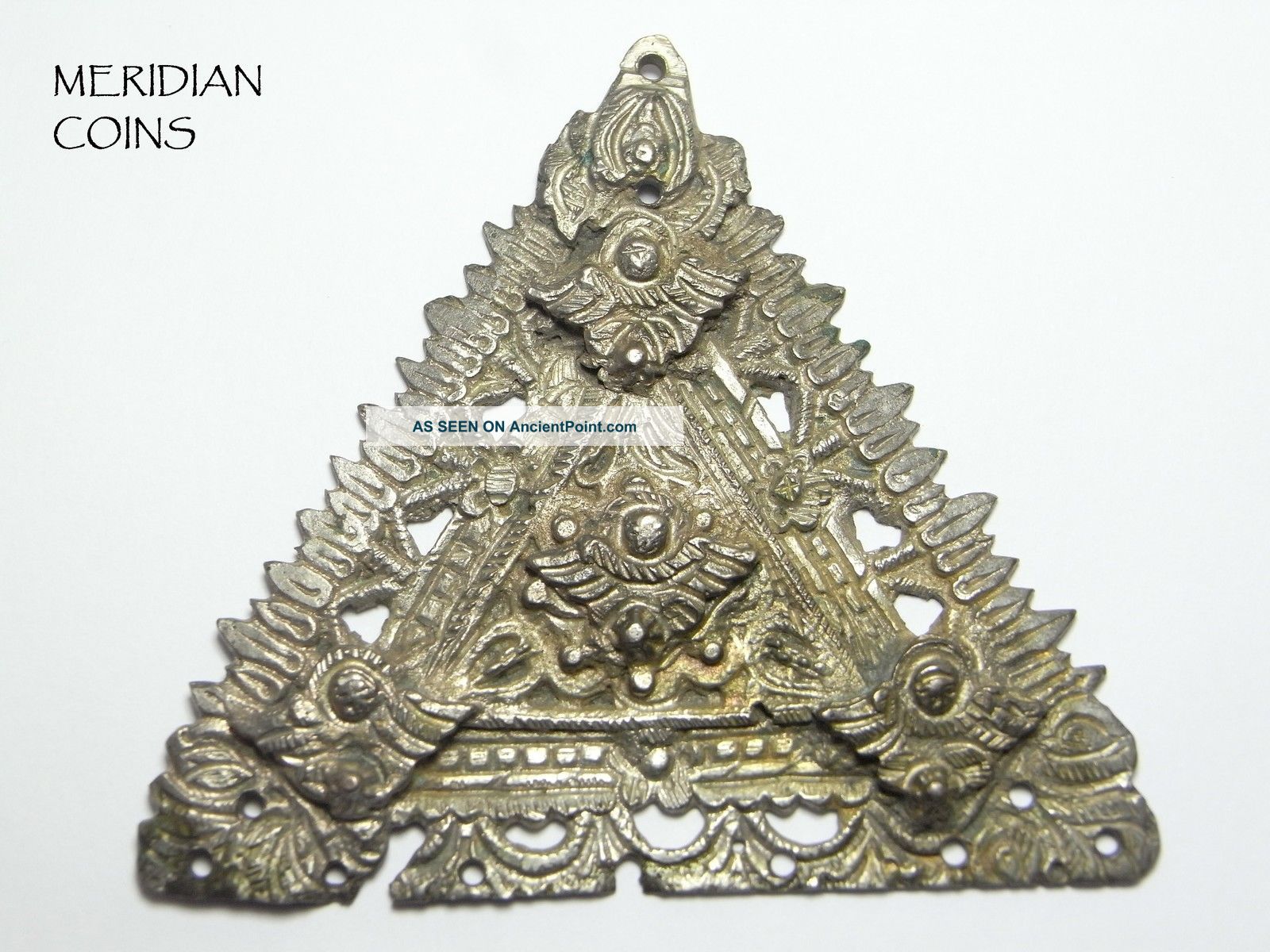 Post Medieval Large Silver Gilded Angel Mount.  (a498) European photo