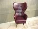 Mid Century Modern Round Wingback Chair Adrian Pearsall Style Swivel Arm Chair Post-1950 photo 1