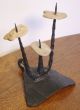 David Palombo Iron Candlestick Holder.  Modern Judaica Brutalist Sculpture Mid-Century Modernism photo 3