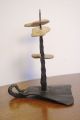 David Palombo Iron Candlestick Holder.  Modern Judaica Brutalist Sculpture Mid-Century Modernism photo 8