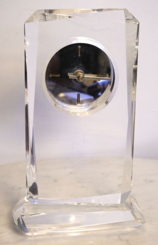 Vintage G.  J.  Fedden Lucite Sculpture Clock.  Signed 1986 Limited Ed.  Germany Mvmt photo