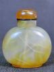 Fine Chinese Carp Lotus Flower Carved Natural Agate Snuff Bottle Snuff Bottles photo 4