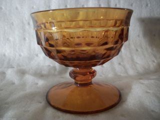 Vintage Amber Sherbet Glass/desert Dish photo