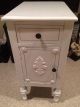 Antique Victorian Vintage Nightstand White Chic Bedroom Side Lamp Table Shabby Post-1950 photo 1