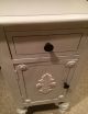 Antique Victorian Vintage Nightstand White Chic Bedroom Side Lamp Table Shabby Post-1950 photo 6