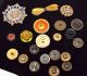 Antique Vintage Button Czech Rhinestone Metal Bling + Japanese Tin Buttons photo 3