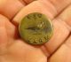 Early Brass The Lark Work Clothes Bird Antique Brass Picture Button Buttons photo 3