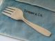 Antique Tiffany & Co Sterling Silver Baby Fork 1958 Cordis Pattern Collectible Flatware & Silverware photo 1