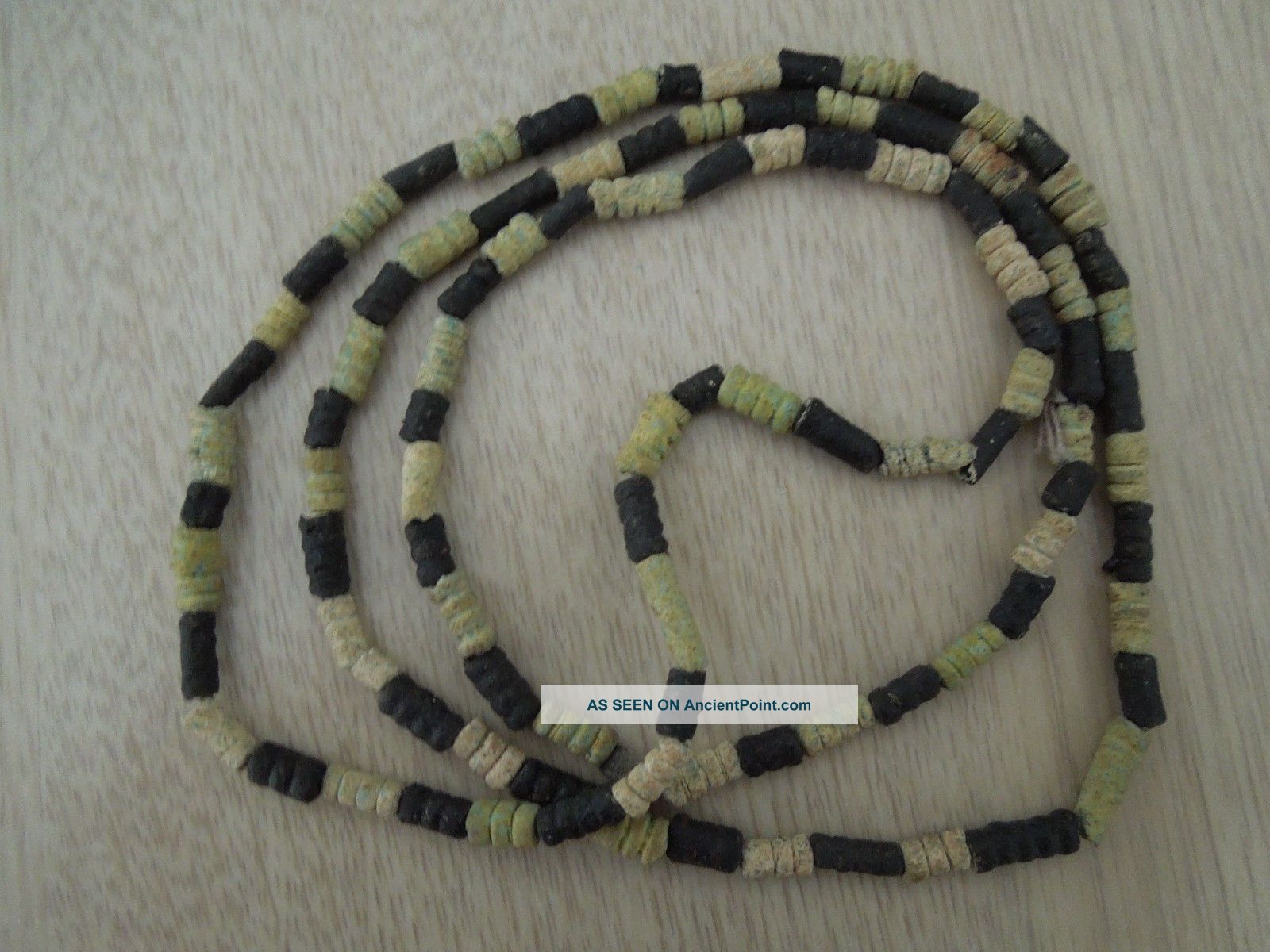 Archaeologist Ancient Egyptian Faience Authentic Mummy Beads Jewelry Necklace Bc Egyptian photo